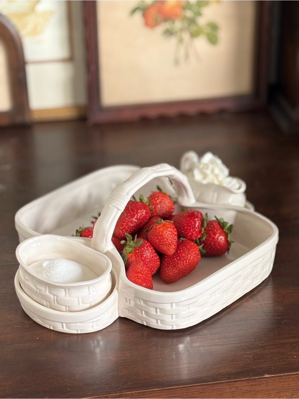 Vintage Tiffany & Co 3 Piece Strawberry Basket